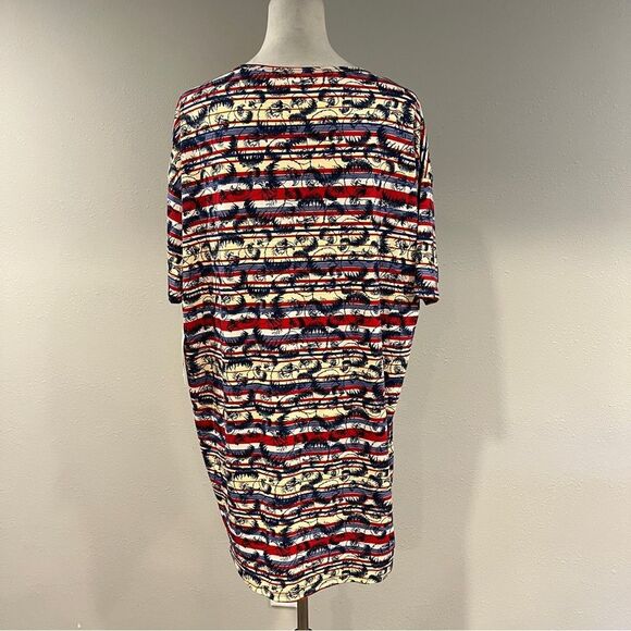 LuLaRoe Irma short sleeve Eagle print oversized top size small - Picture 6 of 12